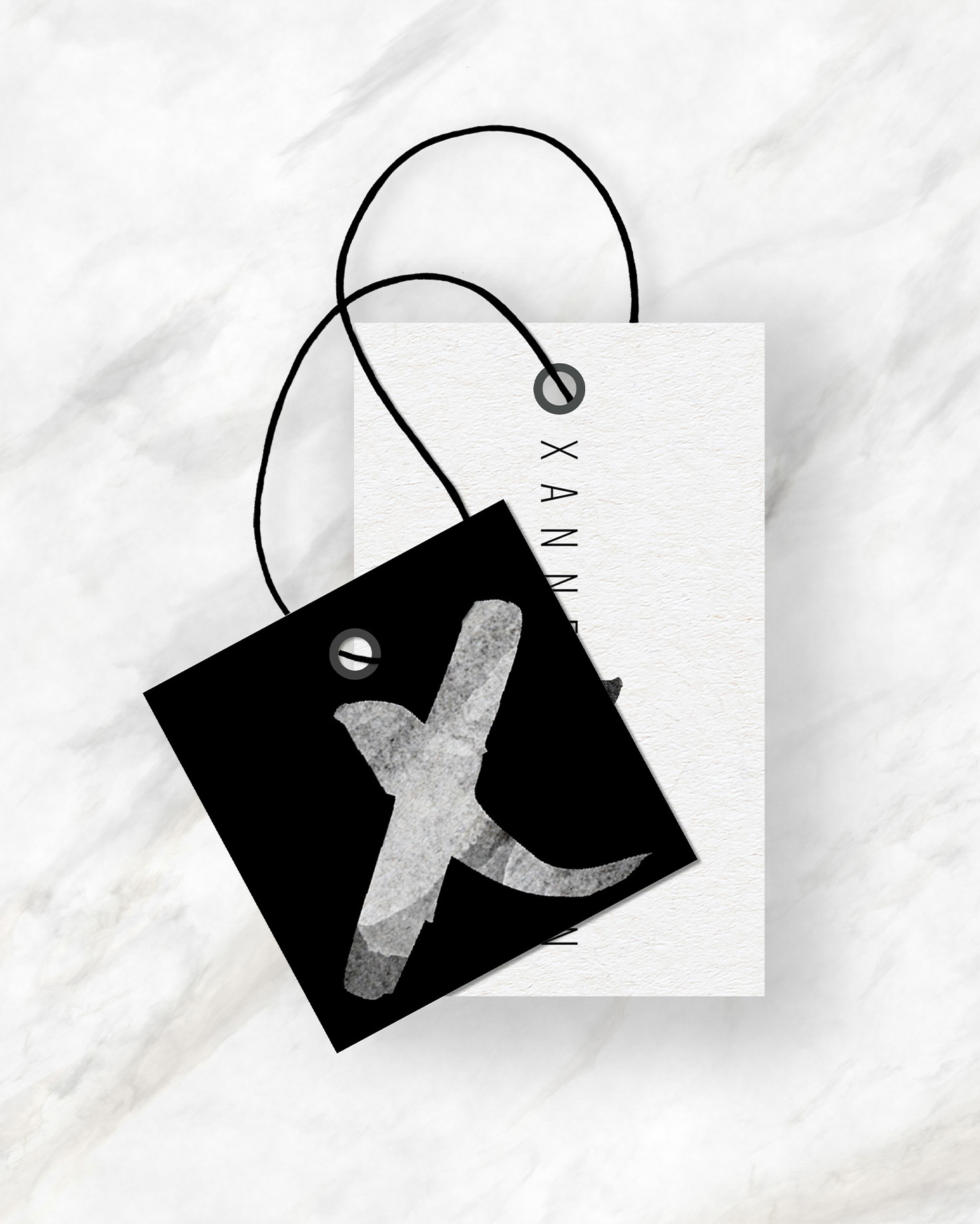 Brand tags with logo and icon - Xanne Fran - Whiskey and Red Small Business Branding and Website Design Packages