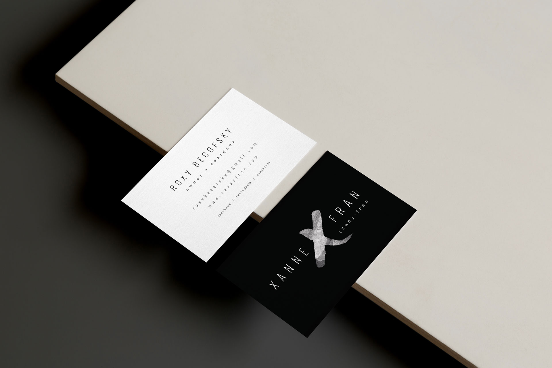 Brand Business Cards - Xanne Fran - Whiskey and Red Small Business Branding and Website Design Packages