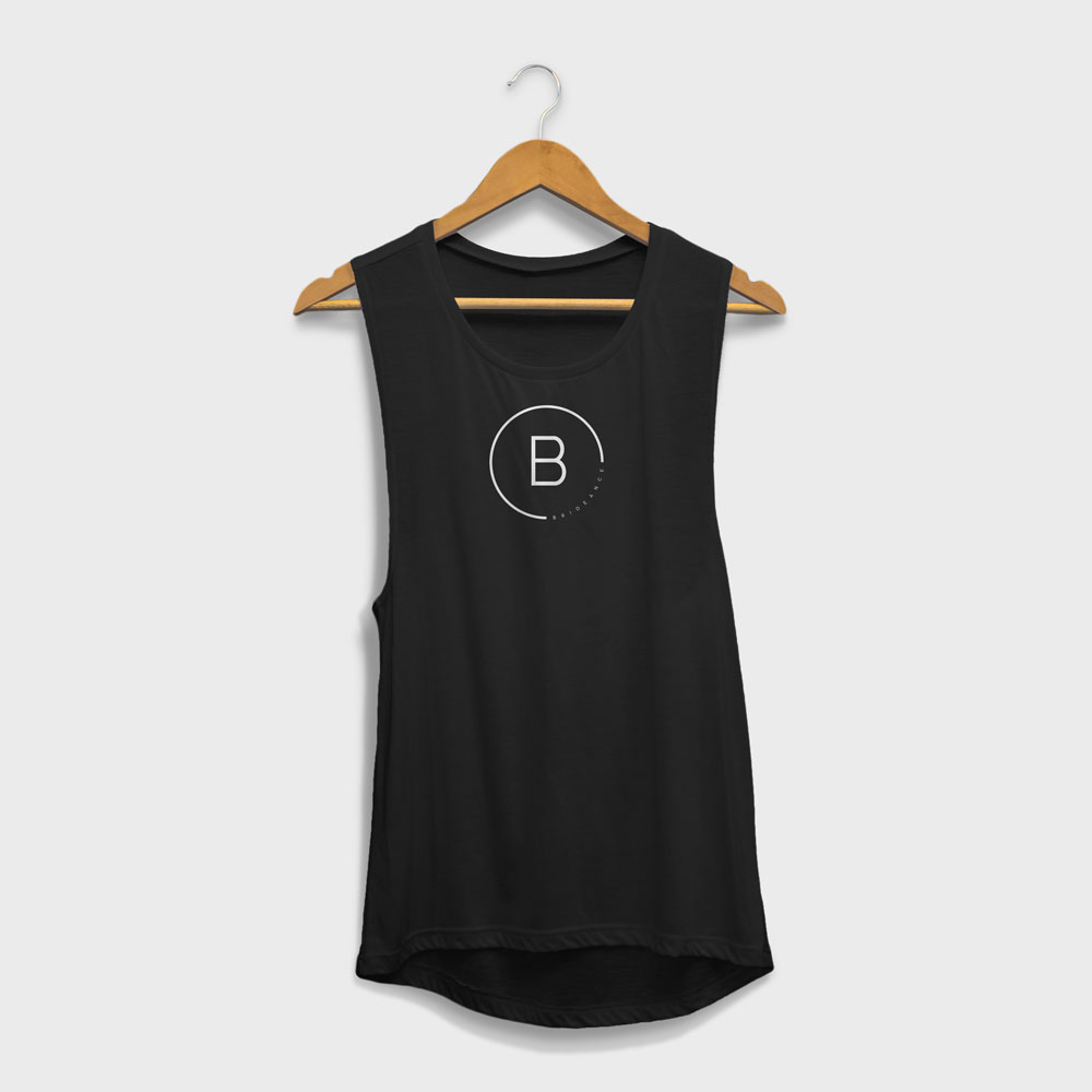 Whiskey and Red Small Business Branding and Logo Design Packages - Brand tank top shirt Mockup for Brideance health coaching