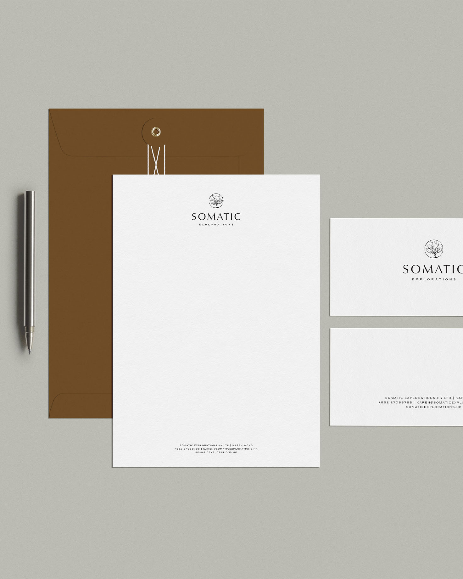 Brand stationary mockup - Somatic Explorations - Whiskey and Red Small Business Branding and Website Design Packages