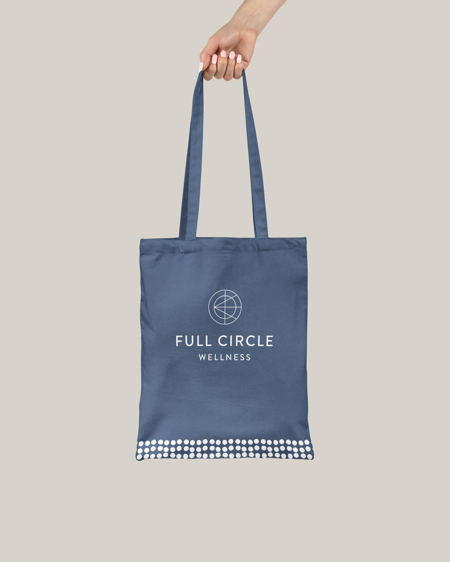 Bag Design mockup for Full Circle Wellness - Whiskey and Red Small Business Branding and Website Design Packages