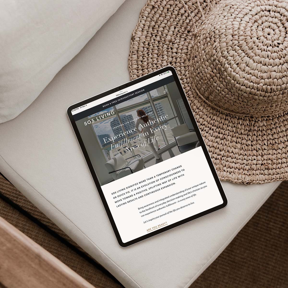 Website mockup tablet ipad - Systems Consulting and Integrations - Whiskey and Red Small Business Branding and Website Design Packages