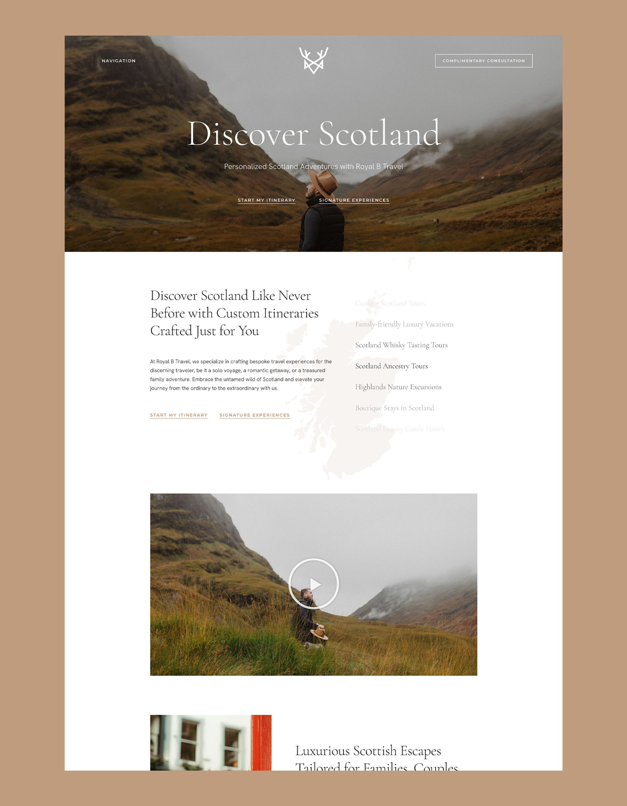 home page mockup - Whiskey and Red Small Business Branding and Website Design Packages