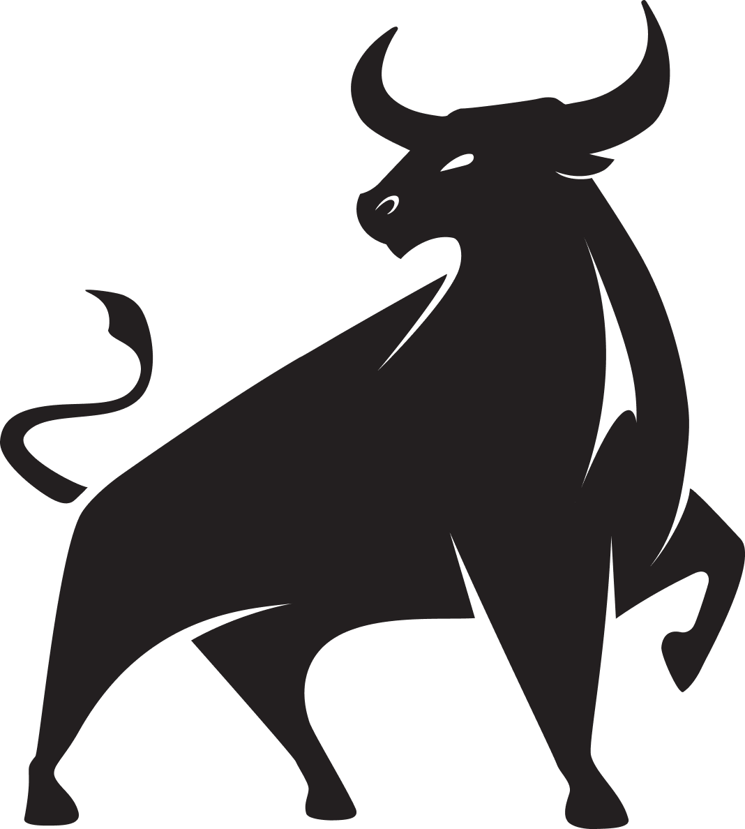 Updated bull logo design for Salt Creek Partners, showcasing a confident and rising stance to symbolize strength, resilience, and forward momentum in the M&A industry.